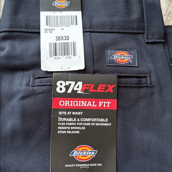 New-Dickies Men’s 
874 Flew Work pants 
38x30 Classic Navy Blue - Picture 10 of 10
